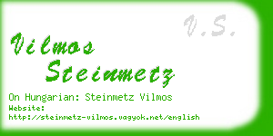 vilmos steinmetz business card